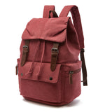 Canvas Backpack Unisex Vintage Casual Rucksack Laptop Daypacks Schoolbag College Bookbag Hiking Camping Travel Bag Coffee