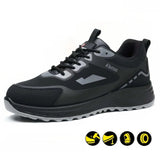 Steel Toe Sneakers for Men Women Lightweight Safety Shoes Comfortable Puncture Proof Slip On Indestructible Work