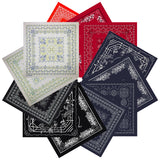 12 Pcs Cowboy Bandanas for Men Women Paisley Pattern Handkerchiefs 22 x 22 Inch Headwrap Scarfs