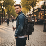 Stylish Laptop Backpack for Men Purse College Daypack Work Travel Bag