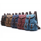 Vintage Canvas Backpack for Women, Durable Casual Daypack, Large Capacity Travel Rucksack Fits for Hiking and Daily Use