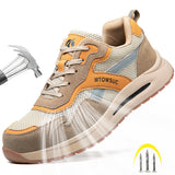 Steel Toe Shoes for Men Women Waterproof Lightweight Puncture Proof Work Safety Industrial Sneakers