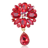 Wedding Bridal Big Crystal Rhinestone Bouquet Brooch Shawl Pin for Women