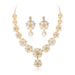 Pearl Crystal Backdrop Bridal Necklace Wedding jewelry