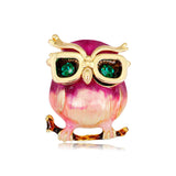 Women's Fashion Personality Cute Owl Brooch Fit Hat Suit Tie