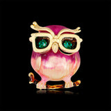 Women's Fashion Personality Cute Owl Brooch Fit Hat Suit Tie