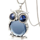 Sweater Chain Vintage Owl Crystal Long Necklace Clothing Accessories