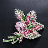 Crystal Brooch Pins Vintage Style Clothing Accessory Christmas Party Valentine's Day Gift For Wife Mom