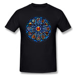 Men's Graphic T Shirt Stained Glass Rose Window Eucharist All Saints Cool Crew Neck Short Sleeves Tees