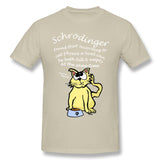 Mens Novelty T-Shirt Schrodinger's Cat's Bowl Is Quantum Breathable O-Neck Short Sleeves Tees