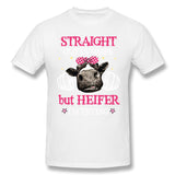 Men's Casual T-shirt Straight Outta Shape But Heifer Im Trying For Dark Comfy Round Neck Short Sleeves Shirt