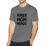 Men's Graphic T Shirt Free Mom Hugs Comfy Crew Neck Short Sleeves Shirt