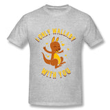 Cotton T Shirt for Men I Only Wallaby With You Breathable O-Neck Short Sleeves Tees