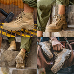 Composite Toe Work Boots for Men, Waterproof Safety Boots Slip Resistant Anti-Smash and Anti-Puncture Safety Work Shoes