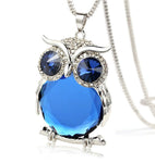 Sweater Chain Vintage Owl Crystal Long Necklace Clothing Accessories