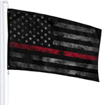 Fly Breeze 3 X 5 Ft Flag American Firefighter Red Line Polyester UV Fade Resistant for House Decorations