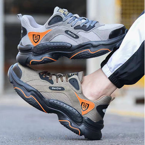 Steel Toe Shoes for Men Indestructible Work for Women Lightweight Sneakers Puncture Proof Comfortable Non Slip Safety Breathable