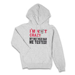 Women's Style Pullover Hoodie Im Not Crazy Athletic Sweatshirt Long Sleeve Tie Dye Fleece with Pocket Tunic