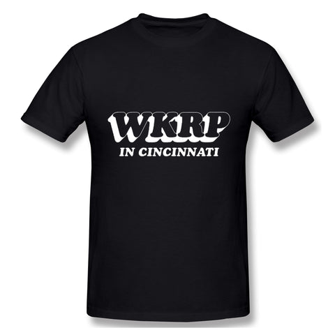 Men's Casual T-shirt WKRP Cincinnati Comfy Round Neck Short Sleeves Shirt