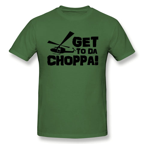 Cotton T Shirt for Men Get-To-Da-Choppa Comfy O-Neck Short Sleeves Tees