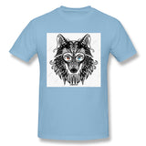 Men's Graphic T Shirt The Wolf Black Cool Round Neck Short Sleeves Tees