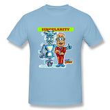 Mens Novelty T-Shirt The SINGULARITY Comfy Round Neck Short Sleeves Shirt