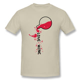 Men's Graphic T Shirt Wine Pouring From Bottle Comfy Crew Neck Short Sleeves Tees