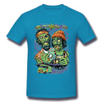 Mens Novelty T-Shirt Cheech And Chong Zombies Style O-Neck Short Sleeves Tee