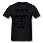 Men's Graphic T Shirt Smooth Jennessee Whiskey Sweet As Strawberry Wine For Light Breathable O-Neck Short Sleeves Tee