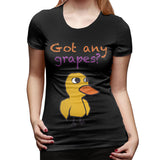 Novelty T Shirt for Women Got Any Grapes Cool Round Neck Short Sleeve Shirts