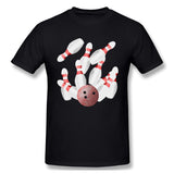 Men's Casual T-shirt Ten Pin Bowling Cool O-Neck Short Sleeves Tees