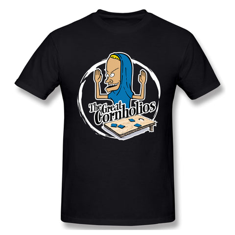 Mens Novelty T-Shirt Cornholio Breathable Crew Neck Short Sleeves Shirt