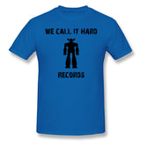 Men's Casual T-shirt We Call It Hard Record Logo 5 Style Round Neck Short Sleeves Shirt