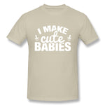 Men's Graphic T Shirt Make Cute Babies Comfy O-Neck Short Sleeves Blouse Tops