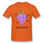 Cotton T Shirt for Men Grapeful New Comfortable O-Neck Short Sleeves Tee