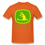 Men's Graphic T Shirt John Beer Comfortable Crew Neck Short Sleeves Tees