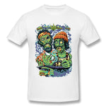 Mens Novelty T-Shirt Cheech And Chong Zombies Style O-Neck Short Sleeves Tee