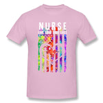 Men's Graphic T Shirt Nurse Live Love Save Lives Cool O-Neck Short Sleeves Blouse Tops