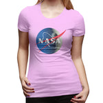 Women's Casual T-shirt NASA Logo Soft Crew Neck Short Sleeve Tee