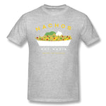 Mens Novelty T-Shirt Nachos Not Nazis Comfortable Crew Neck Short Sleeves Blouse Tops