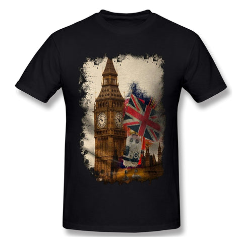 Mens Novelty T-Shirt London Big Ben Breathable O-Neck Short Sleeves Tee