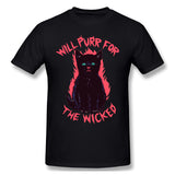 Men's Graphic T Shirt Wicked Kitten Style Round Neck Short Sleeves Blouse Tops