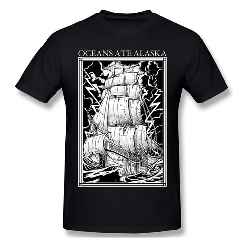 Men's Casual T-shirt Oceans Ate Alaska Comfy Round Neck Short Sleeves Tee