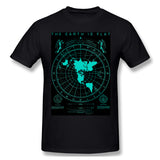 Men's Graphic T Shirt The Earth Is Flat Breathable Crew Neck Short Sleeves Blouse Tops