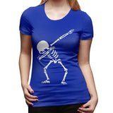 Novelty T Shirt for Women Skull Flowy Crew Neck Short Sleeve Tops