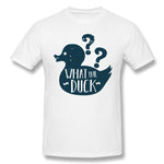 Mens Novelty T-Shirt What The Duck Cool O-Neck Short Sleeves Blouse Tops