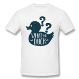 Mens Novelty T-Shirt What The Duck Cool O-Neck Short Sleeves Blouse Tops