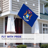 Fly Breeze 3 X 5 Ft Flag Michigan Flag Polyester UV Fade Resistant for House Decorations