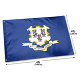 Fly Breeze 4 X 6 Ft Polyester Flag Connecticut Flag Vivid Color House Decorations