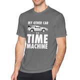 Cotton T Shirt for Men My Other Car Is A Time Machine Cool Crew Neck Short Sleeves Tee